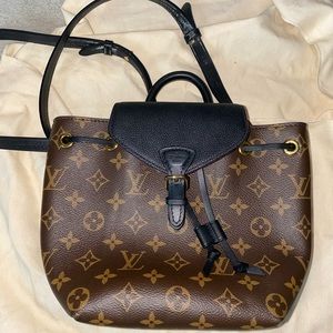 Leather small Louis vuitton backpack